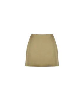 CHER SATIN MINI SKIRT PEAR