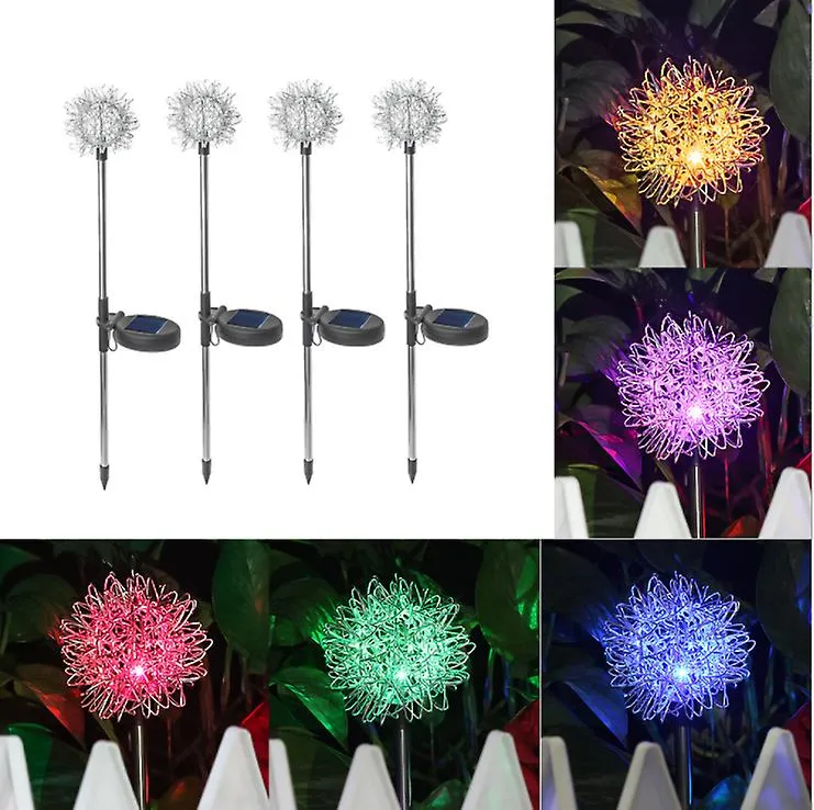 1 pcs color light Solar simulation dandelion yard decoration light, LED waterproof garden light AZ17242