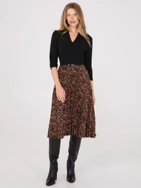 2-Fer Animal Print Belted Dress