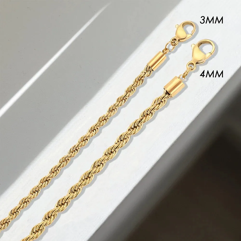 3mm Elegant Twist Necklace