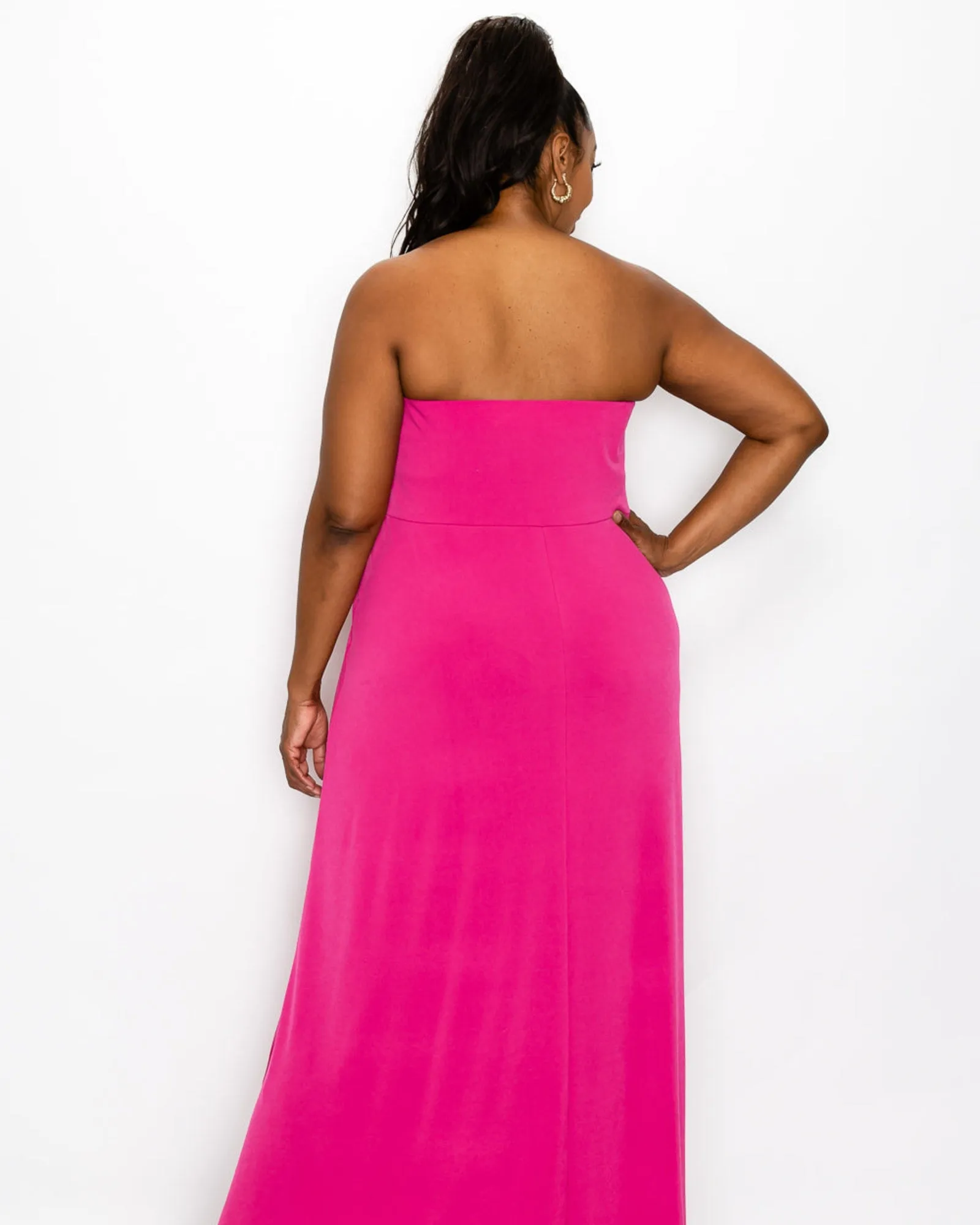 Adrianne High Low Dress | Fuchsia