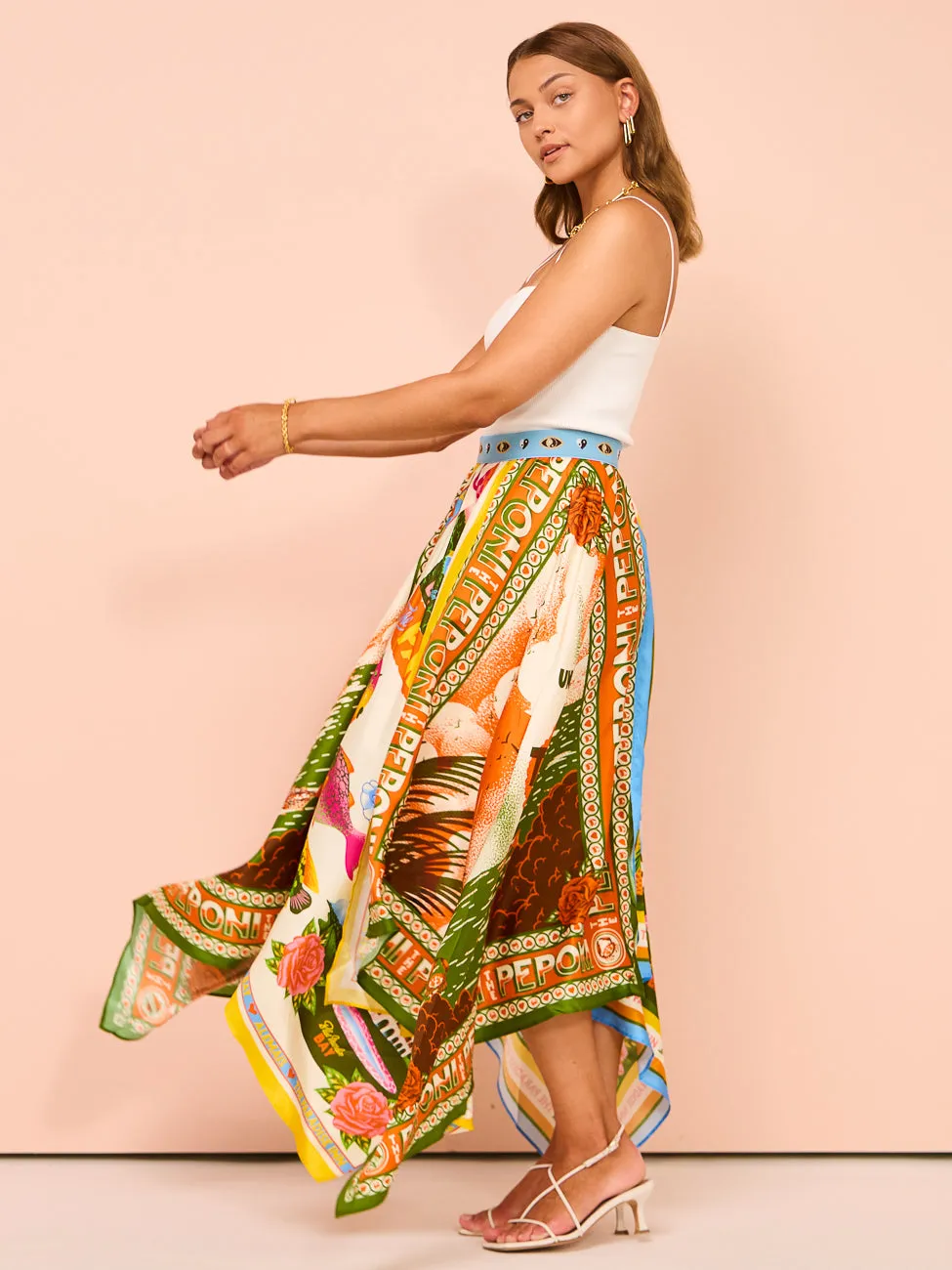 Alemais Paradiso Silk Skirt in Multi