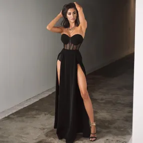 Alexia Formal High Charming Slit Illusion Dress