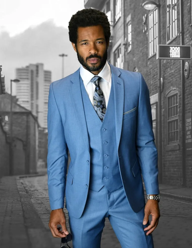 ANDERSON STEEL BLUE SUPER SLIM FIT SUIT