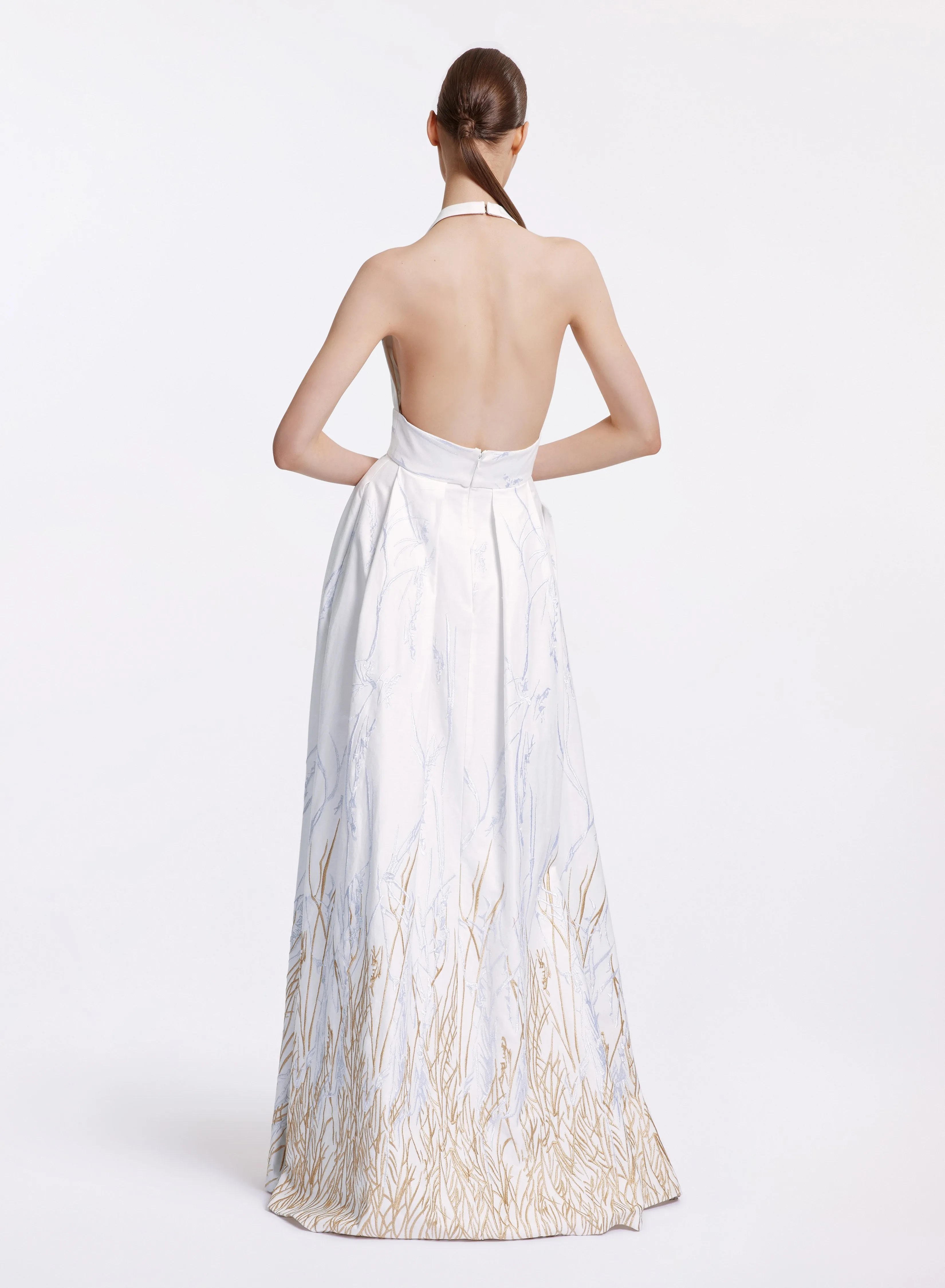 Arboreal Embroidered Cotton Dress