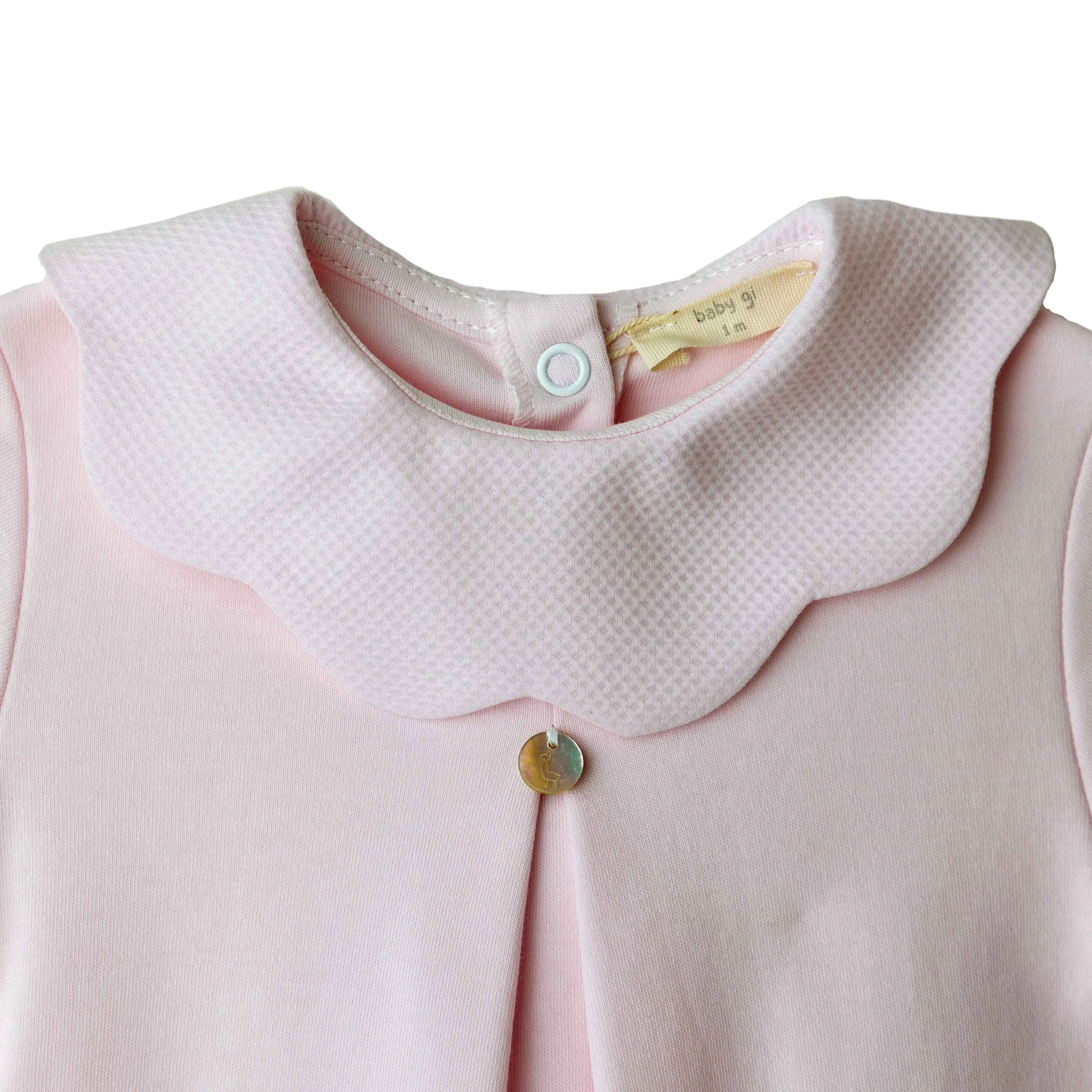 Babygrow - Scalloped Collar Pink