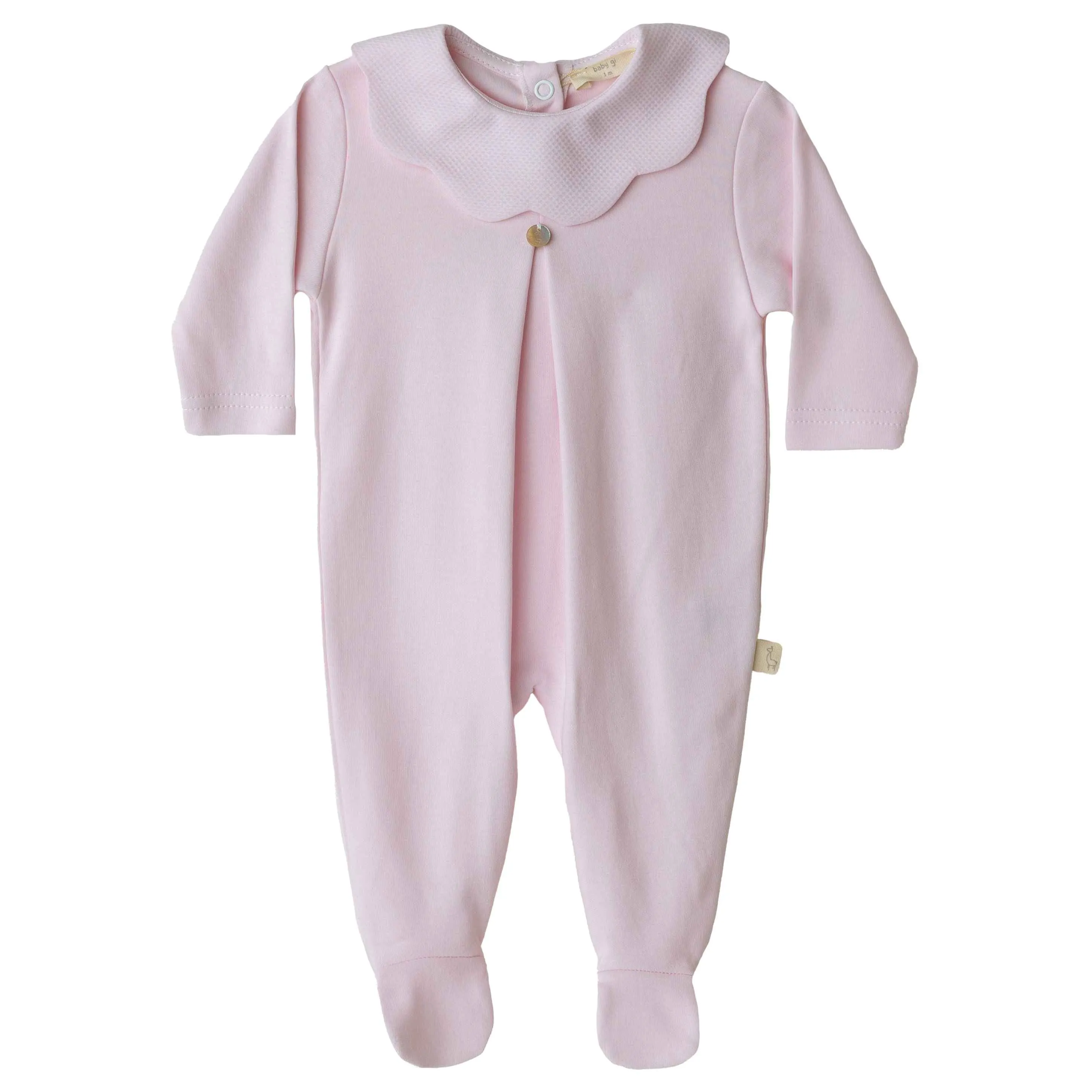 Babygrow - Scalloped Collar Pink