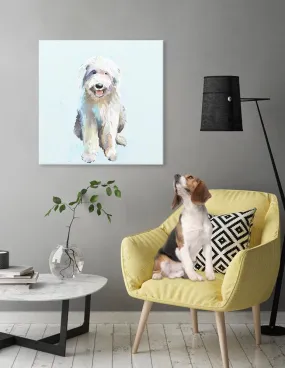 Best Friend - English Sheep Dog Canvas Wall Art