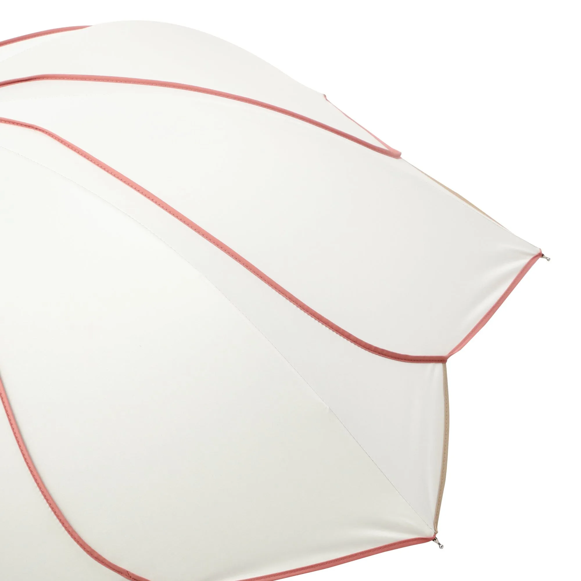 Bicolor Piping Long Umbrella 50cm White