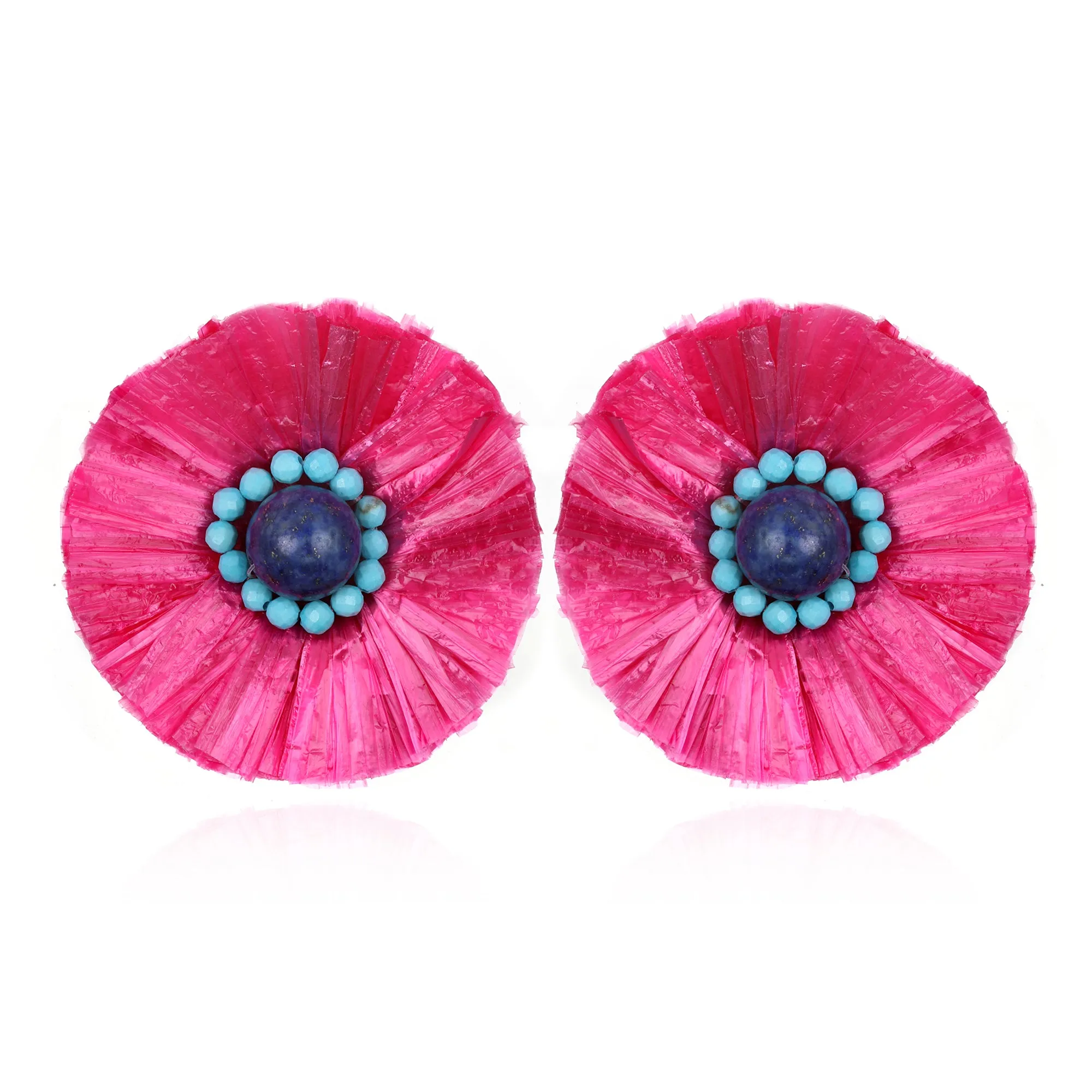 Bougainvillea Button Earrings