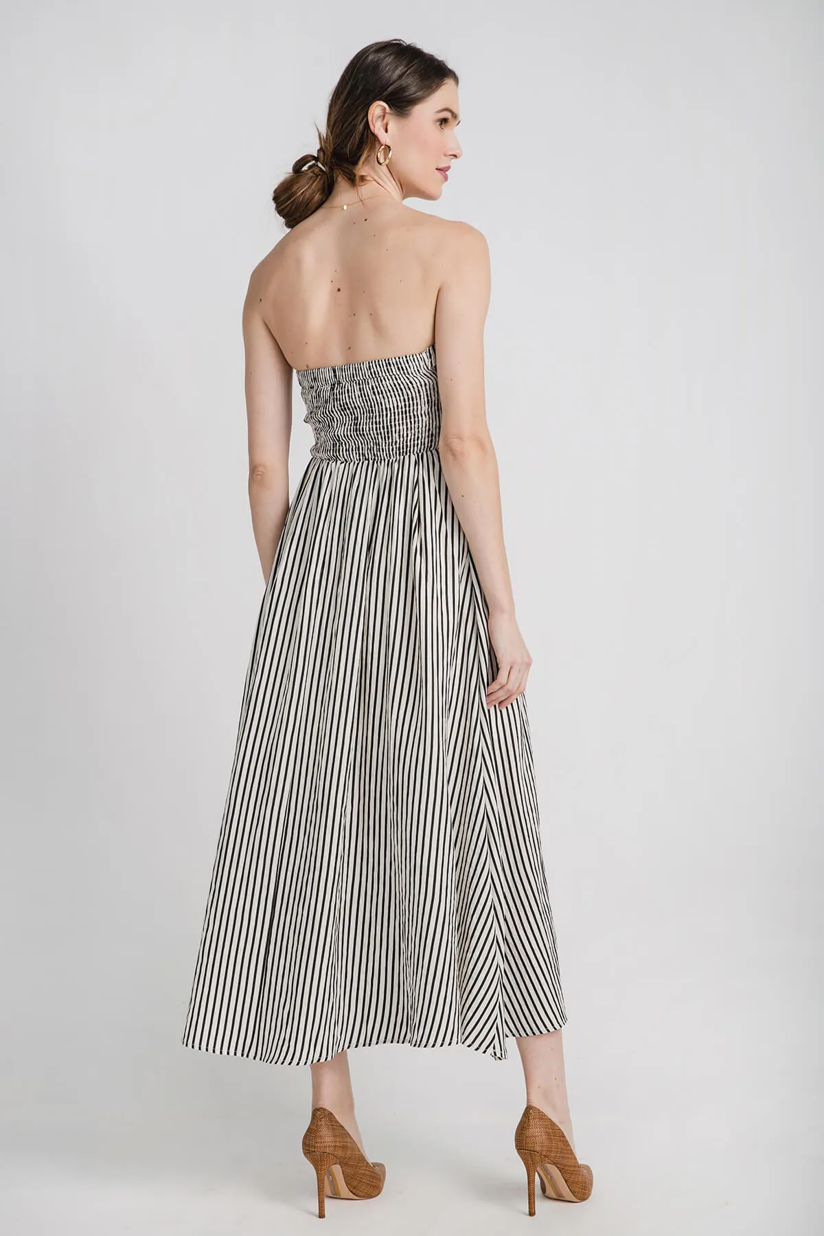 By Together Striped Strapless Dress