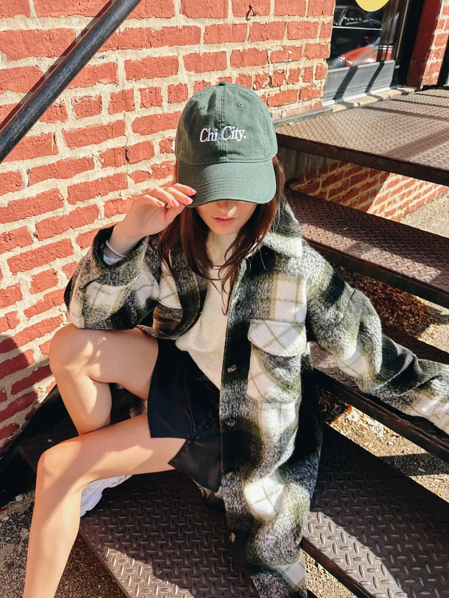 Chi City Dad Hat - Hunter Green