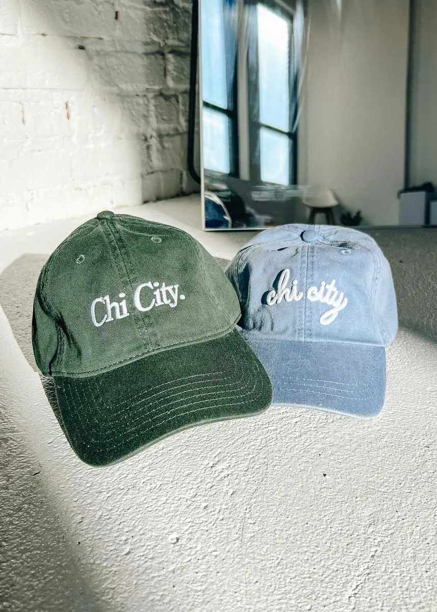 Chi City Dad Hat - Hunter Green