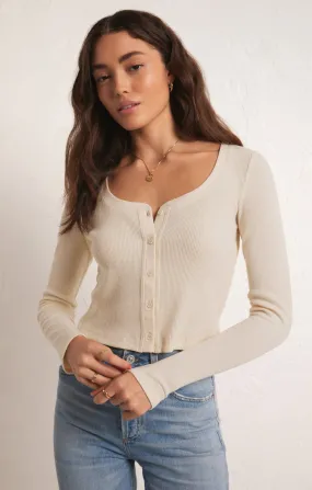 Ciana Cropped Waffle Top