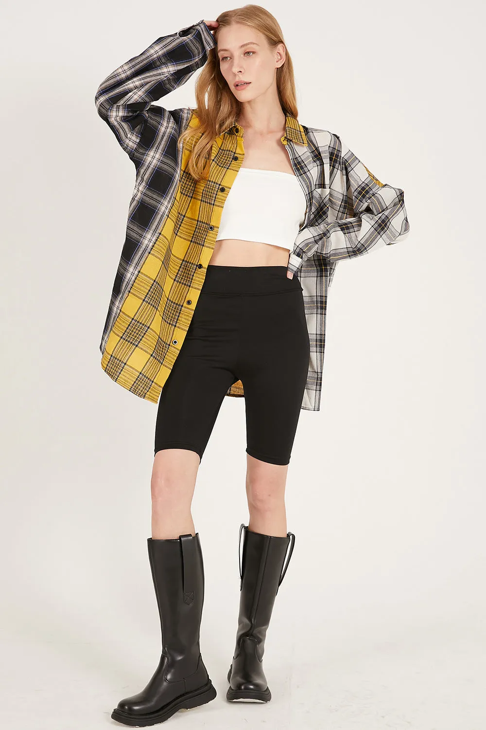 Clara Multi Color Plaid Oversized Shirt