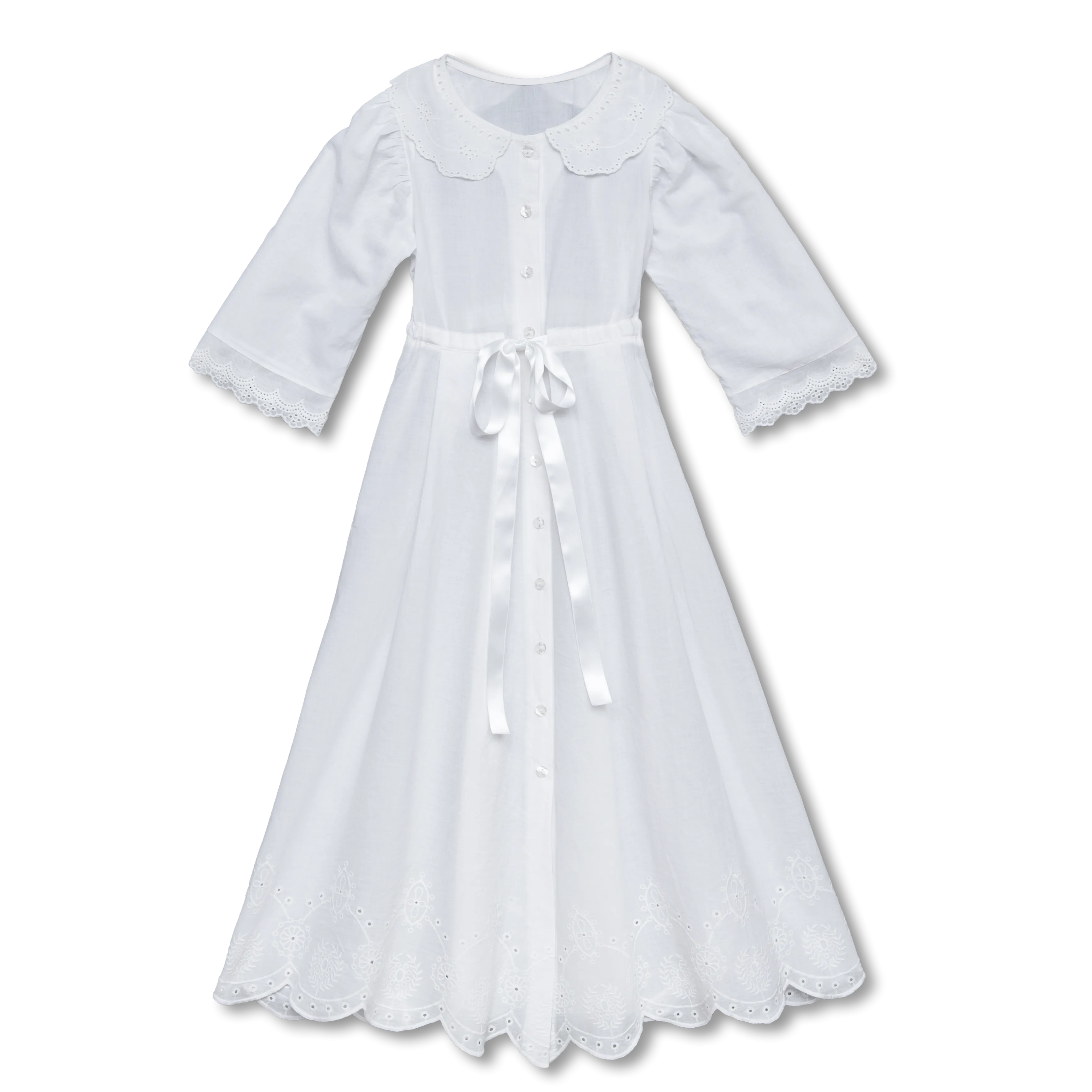 CYNTHIA - GIRLS COTTON NIGHTDRESS WHITE