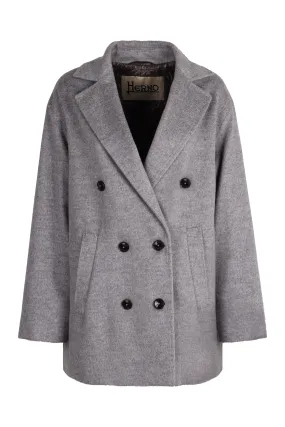 DOUBLE-BREASTED WOOL COAT