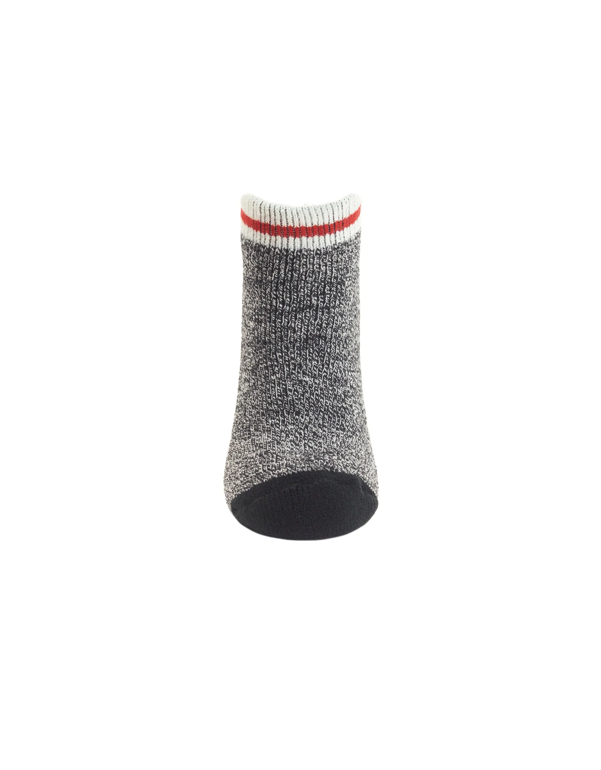 Double Layer Ankle Socks with Brushed Fleece Inner Lining -  Cabin Black