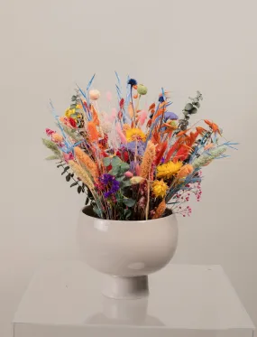 Dried Colourful Wildflowers & Preserved Eucalyptus Loose Flowers Centerpiece and Vase Arrangement / Ceremony Flowers