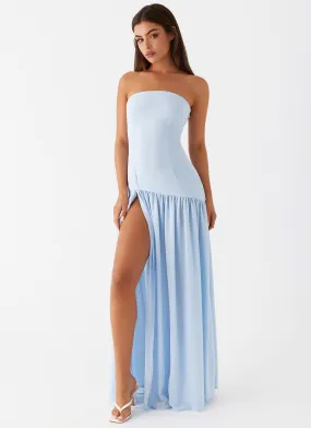 Eden Strapless Maxi Dress - Blue