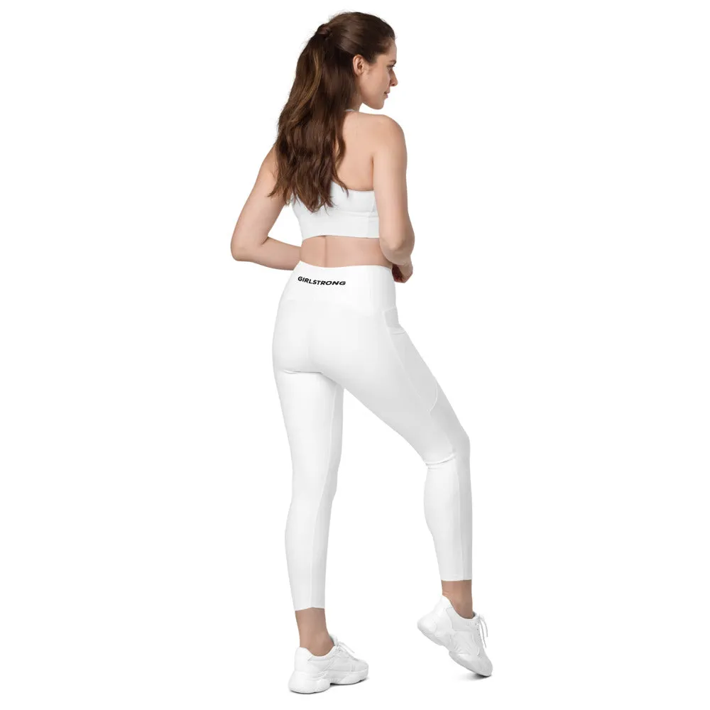 ELEVATED ESSENTIALS, THE PERFECT SIDE POCKET LEGGING WHITE