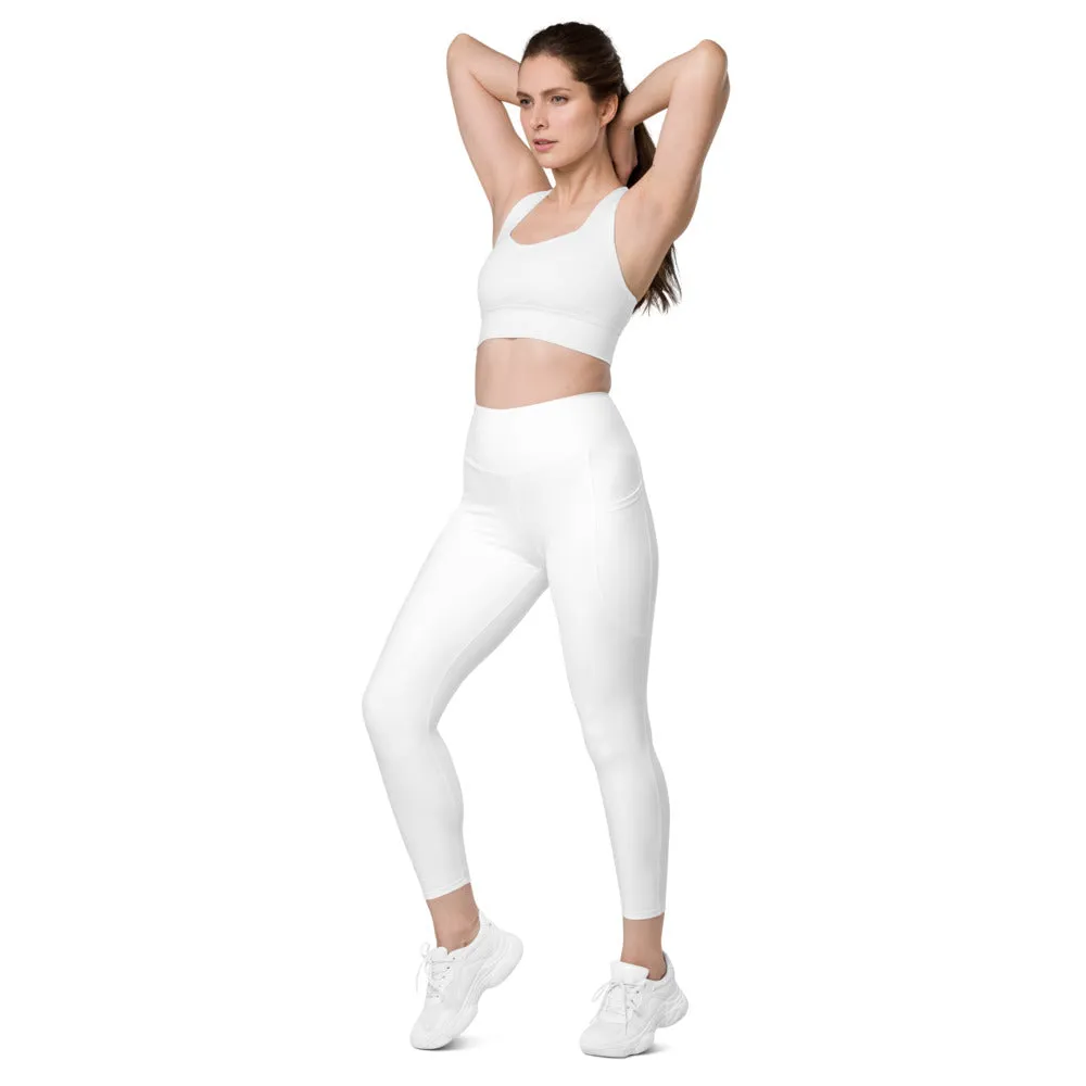 ELEVATED ESSENTIALS, THE PERFECT SIDE POCKET LEGGING WHITE