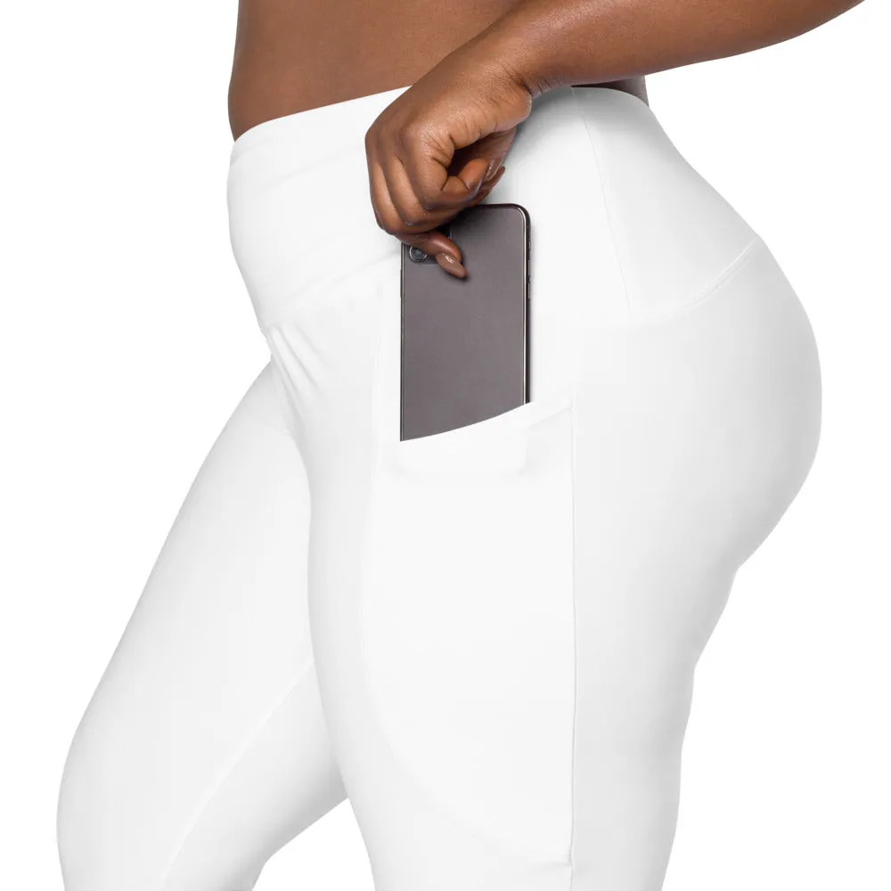 ELEVATED ESSENTIALS, THE PERFECT SIDE POCKET LEGGING WHITE