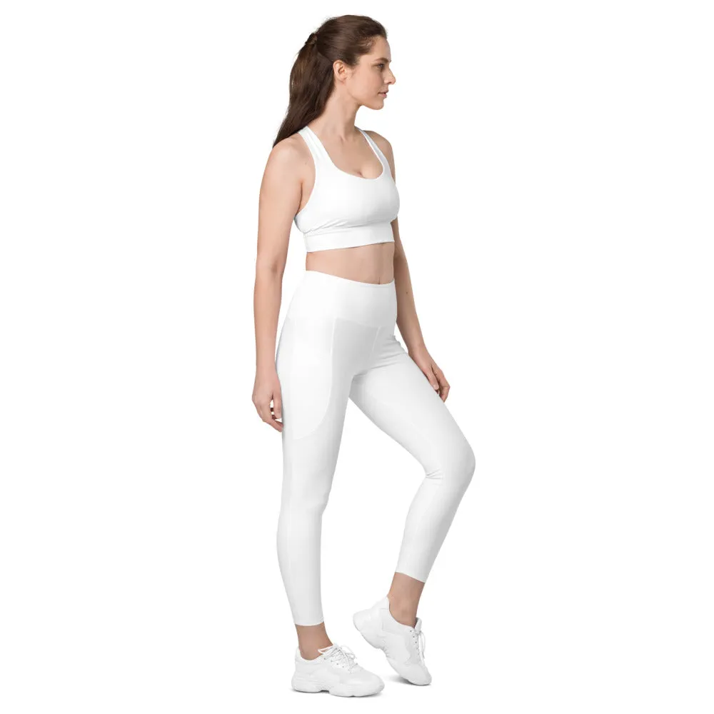 ELEVATED ESSENTIALS, THE PERFECT SIDE POCKET LEGGING WHITE