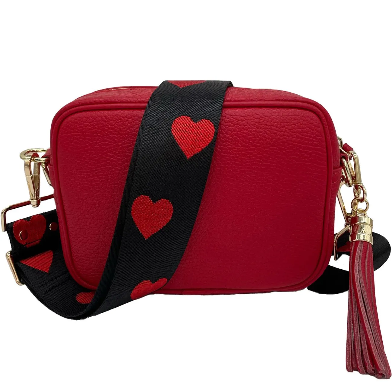 Elie Beaumont Red Leather Crossbody Bag