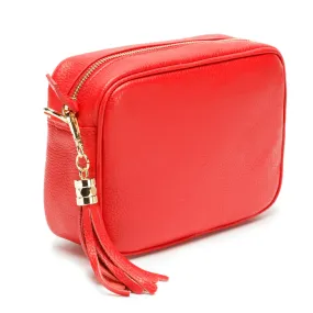 Elie Beaumont Red Leather Crossbody Bag