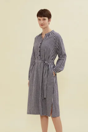 Flannel Plaid Button Down Nursing Dress