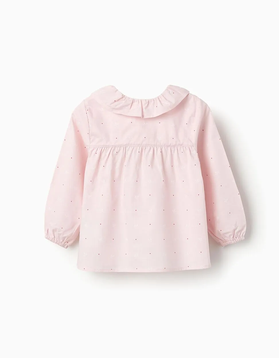 Floral Cotton Blouse for Baby Girls, Pink