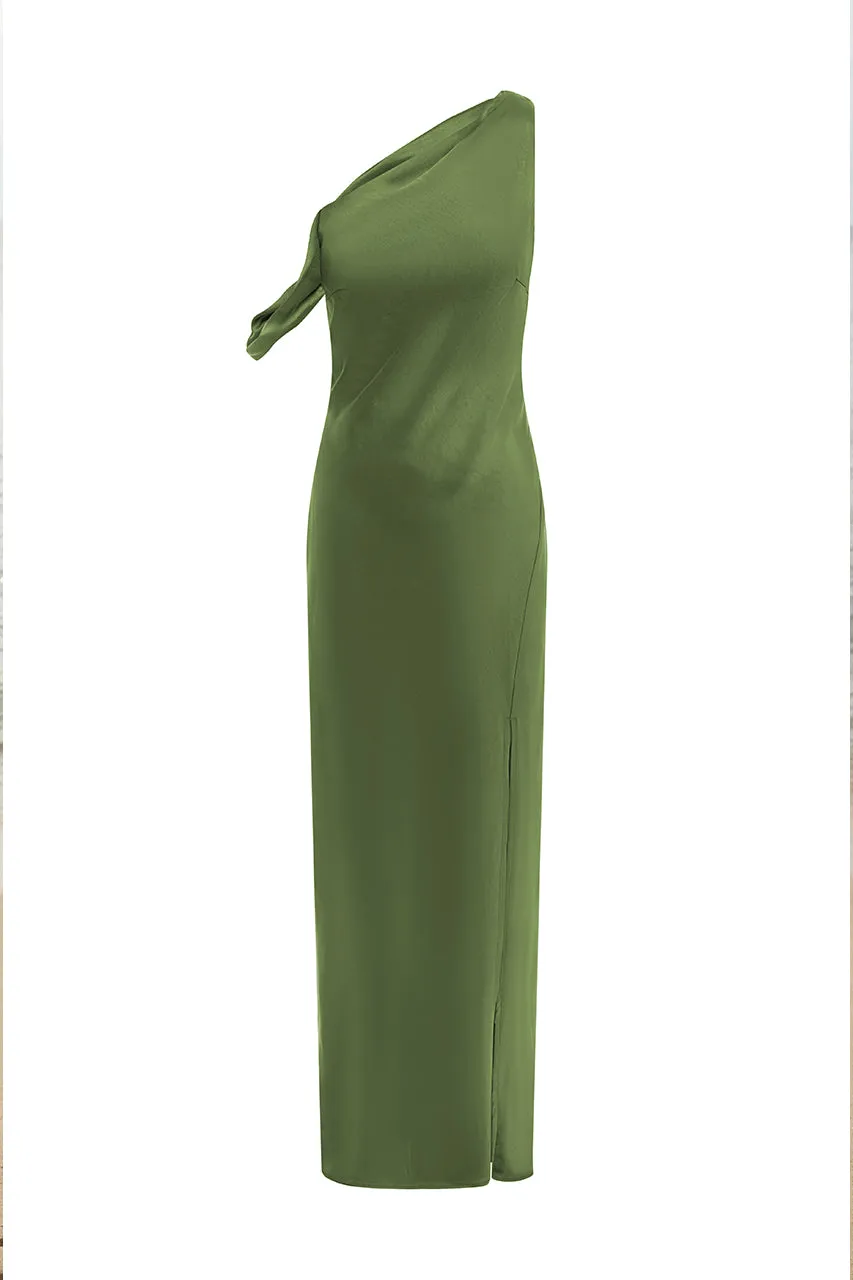 GIA MAXI DRESS - OLIVE