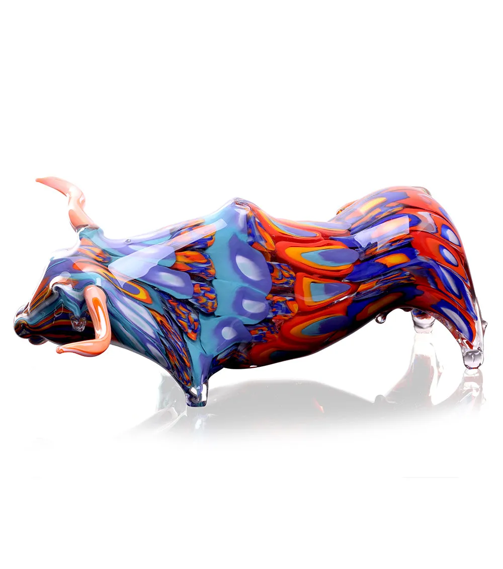 Glass Sculpture "Ox" by Ben Silver