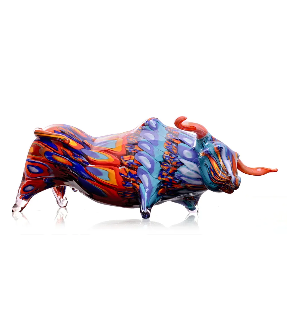 Glass Sculpture "Ox" by Ben Silver