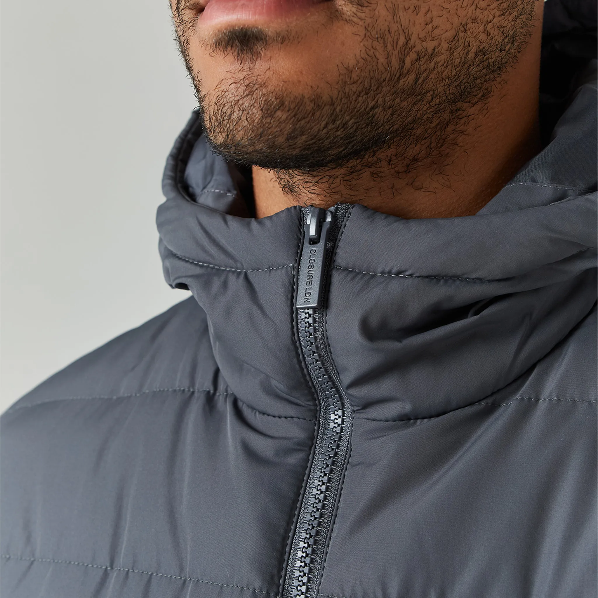 Hooded Hybrid Jacket | Charcoal