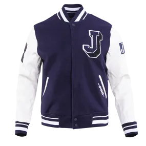 JACKSON STATE UNIVERSITY CLASSIC RIB WOOL VARSITY JACKET (MIDNIGHT NAVY/WHITE)