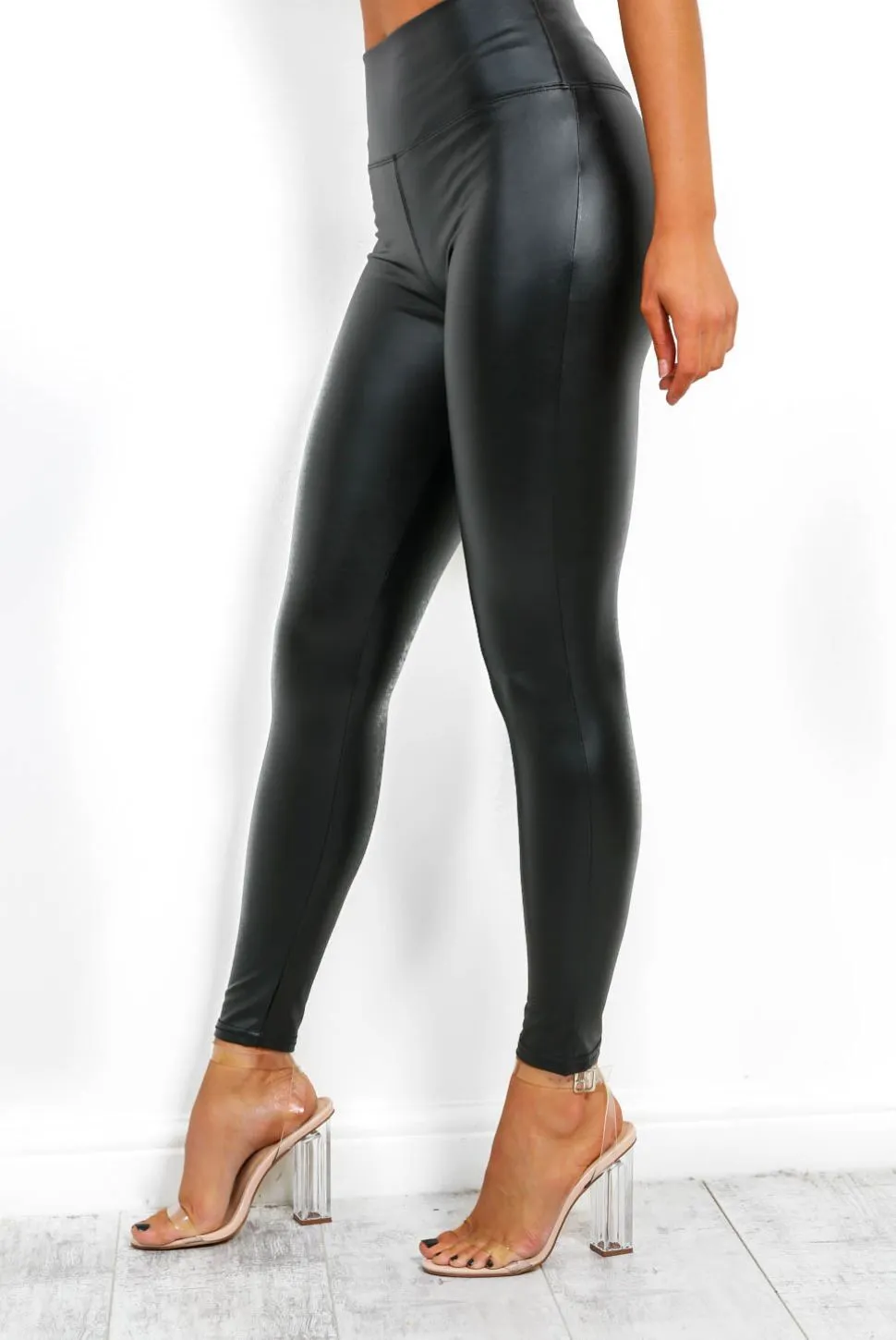 Leather Let Me Go - Black Leggings