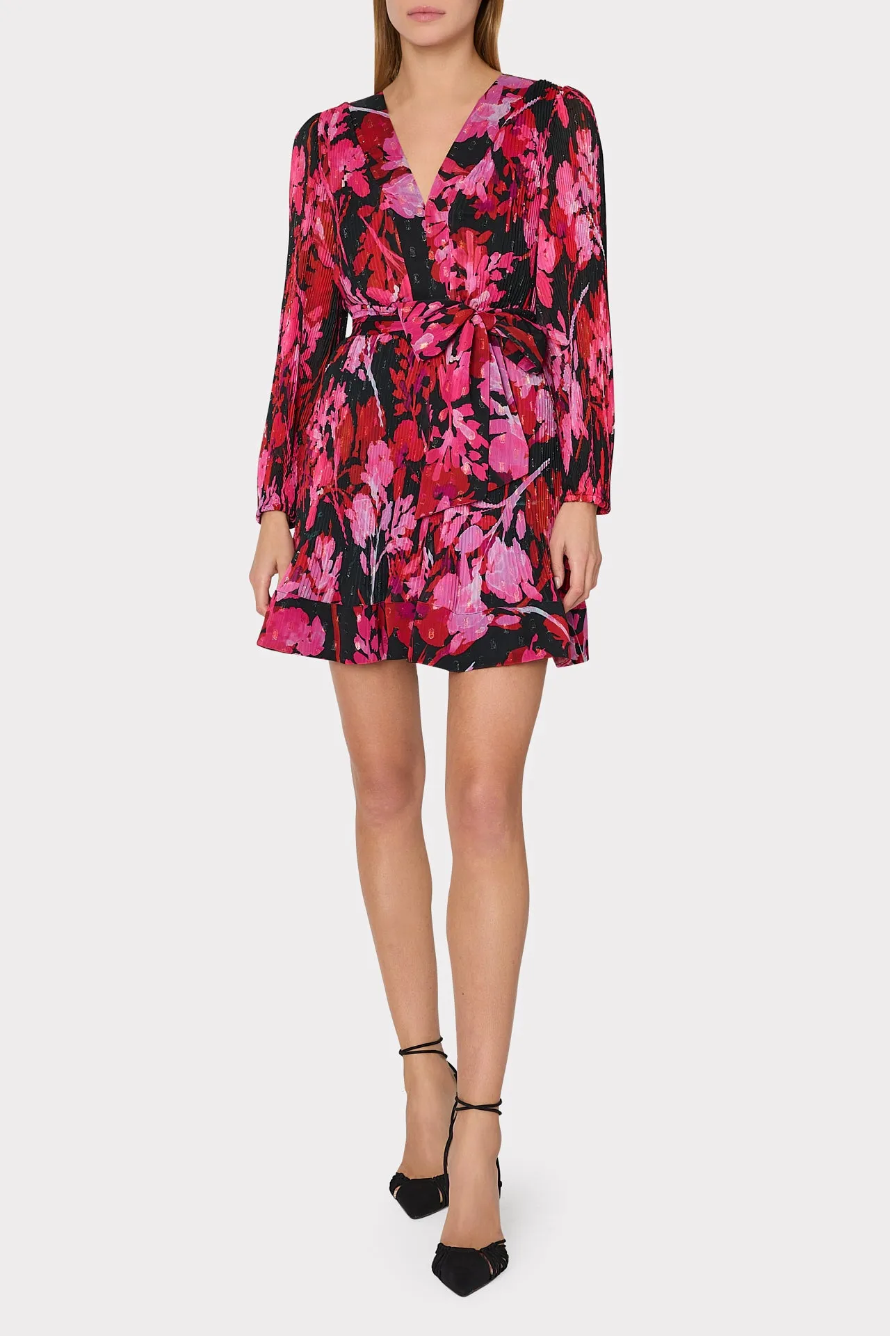 Liv Oversized Peony Pleated Dress