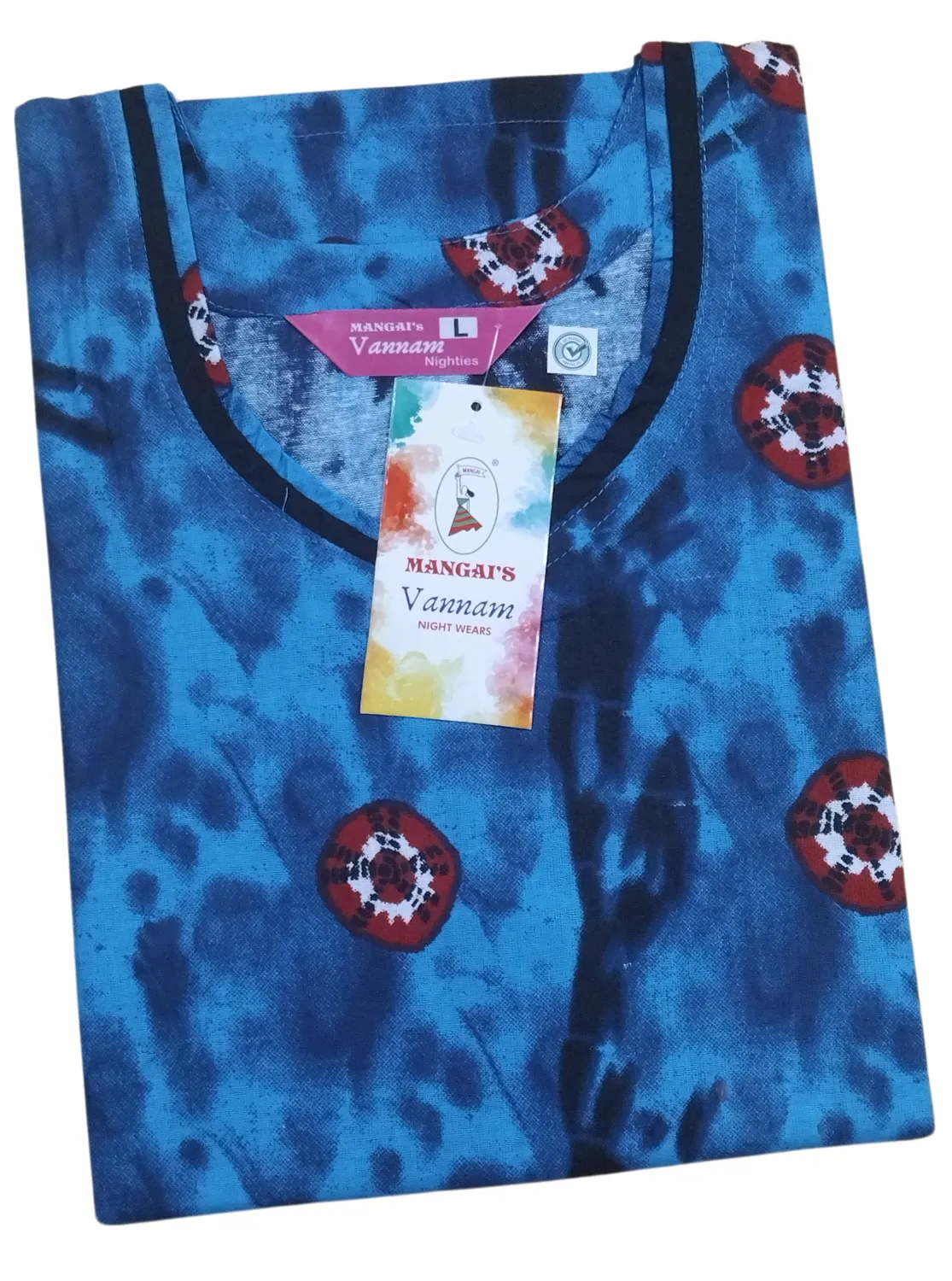 MANGAI New Regular Fit Cotton Printed  Nighties - All Over Printed Stylish Nightwear for Stylish Women | Side Cut Pocket | Beautiful Nighties for Stylish Women's (VNM)