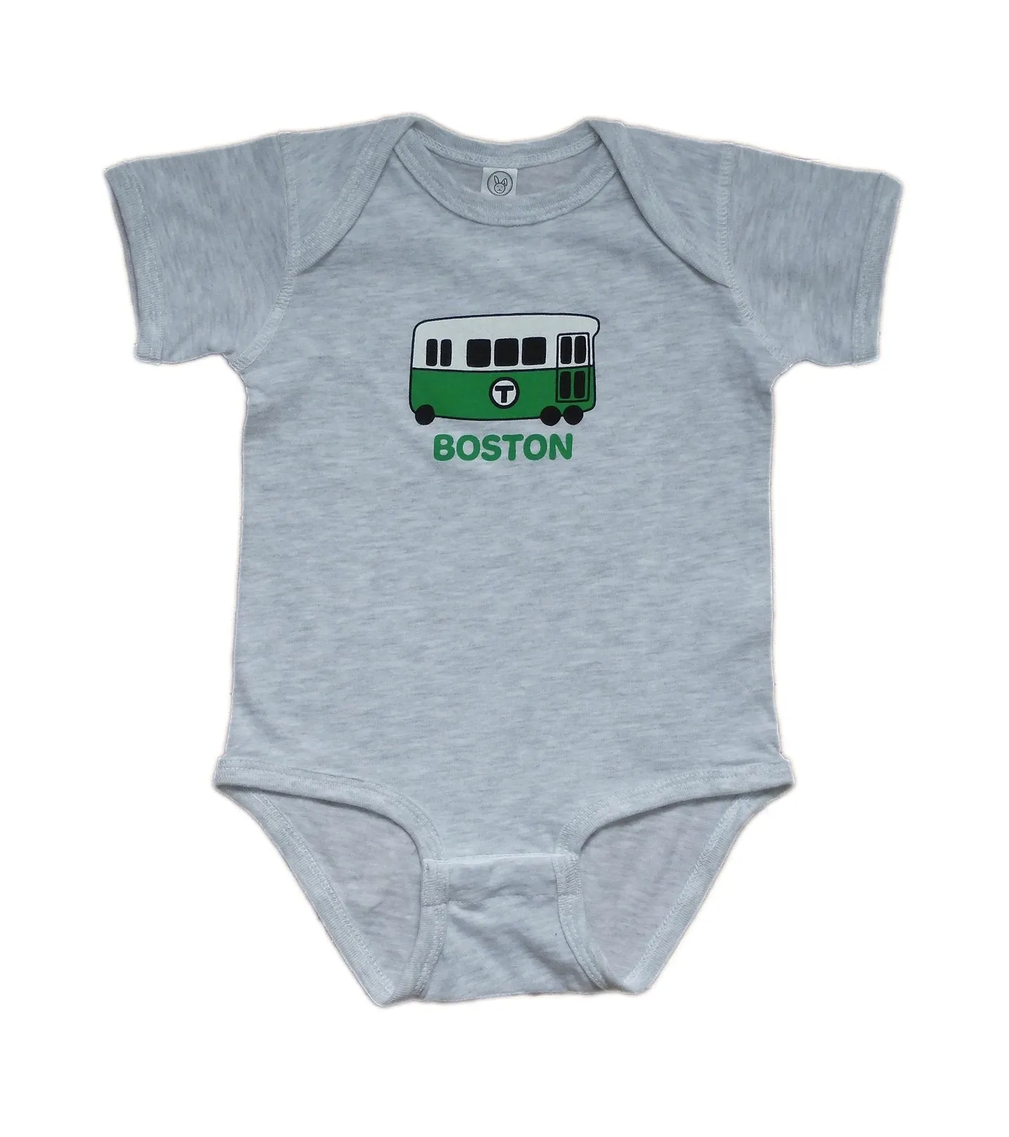 MBTA Hand Drawn Boston Green Line Trolley Onesie