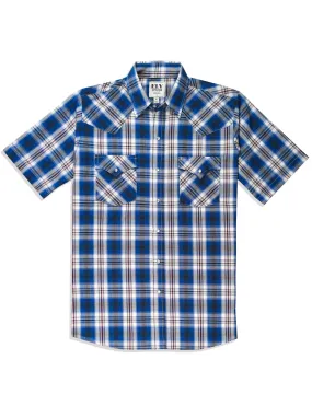 Men's Ely Cattleman Short Sleeve Plaid Western Snap Shirt