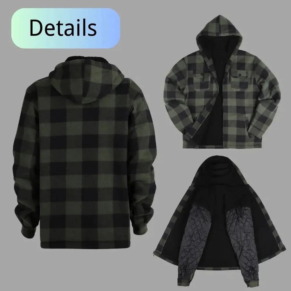 Men’s Plaid Sherpa Lined Jacket