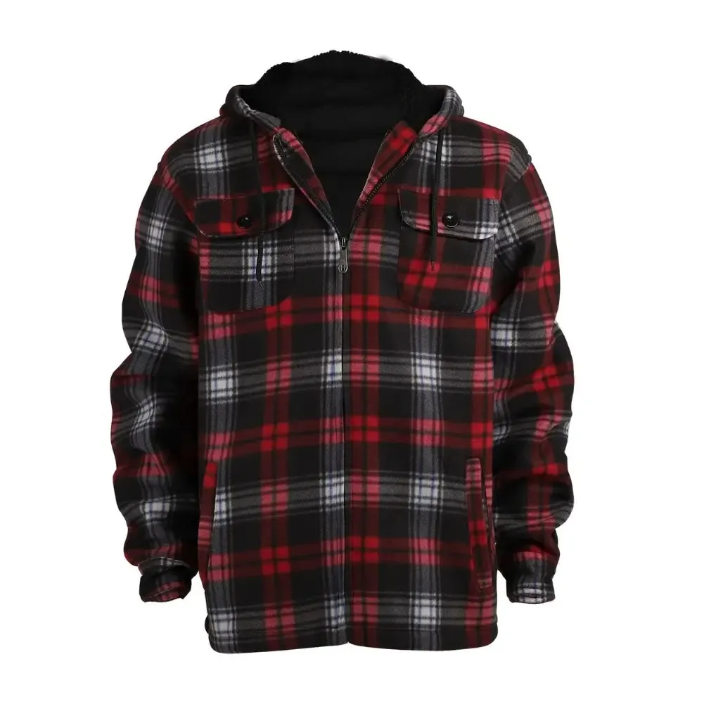 Men’s Plaid Sherpa Lined Jacket