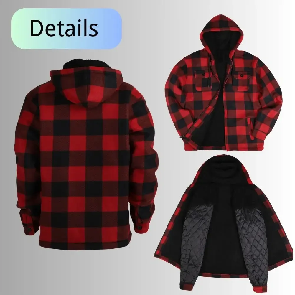 Men’s Plaid Sherpa Lined Jacket