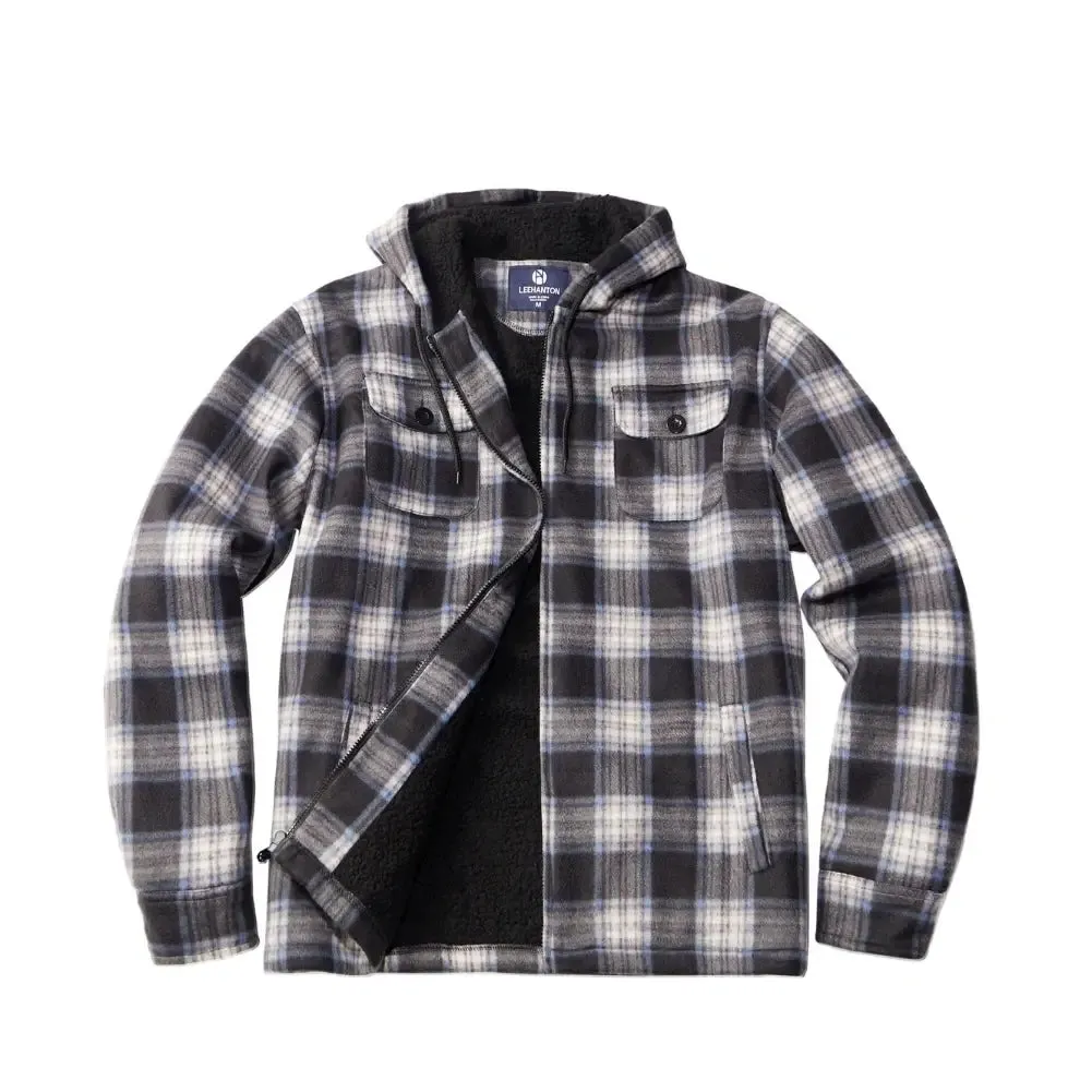 Men’s Plaid Sherpa Lined Jacket