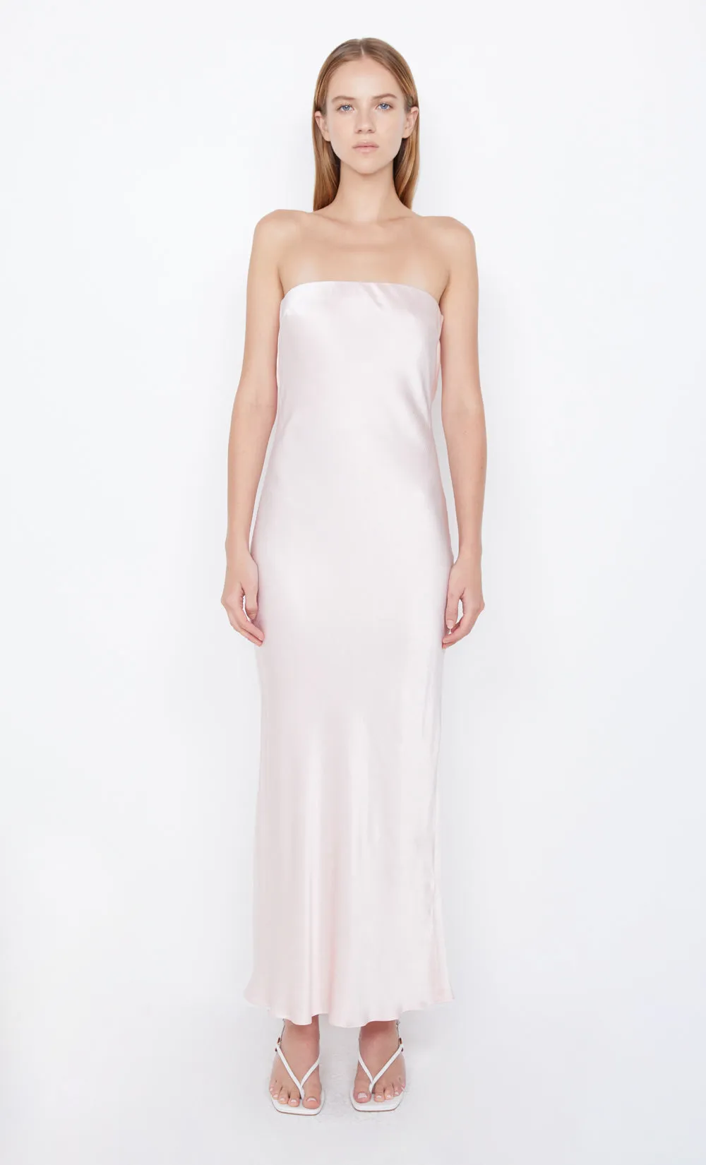 MOON DANCE STRAPLESS DRESS - BLUSH