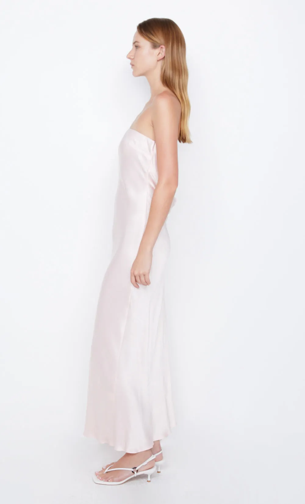 MOON DANCE STRAPLESS DRESS - BLUSH