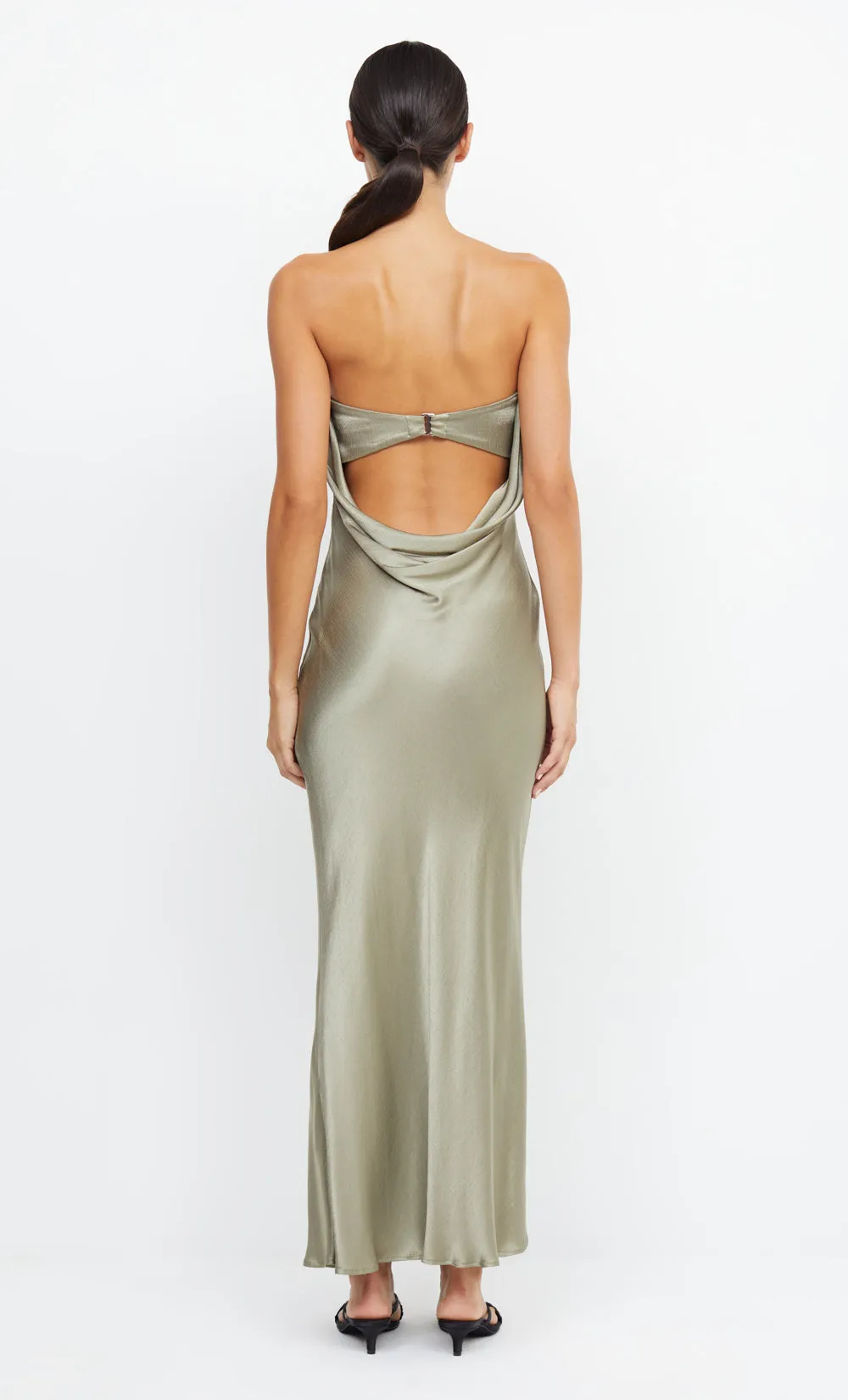 MOON DANCE STRAPLESS DRESS - SAGE