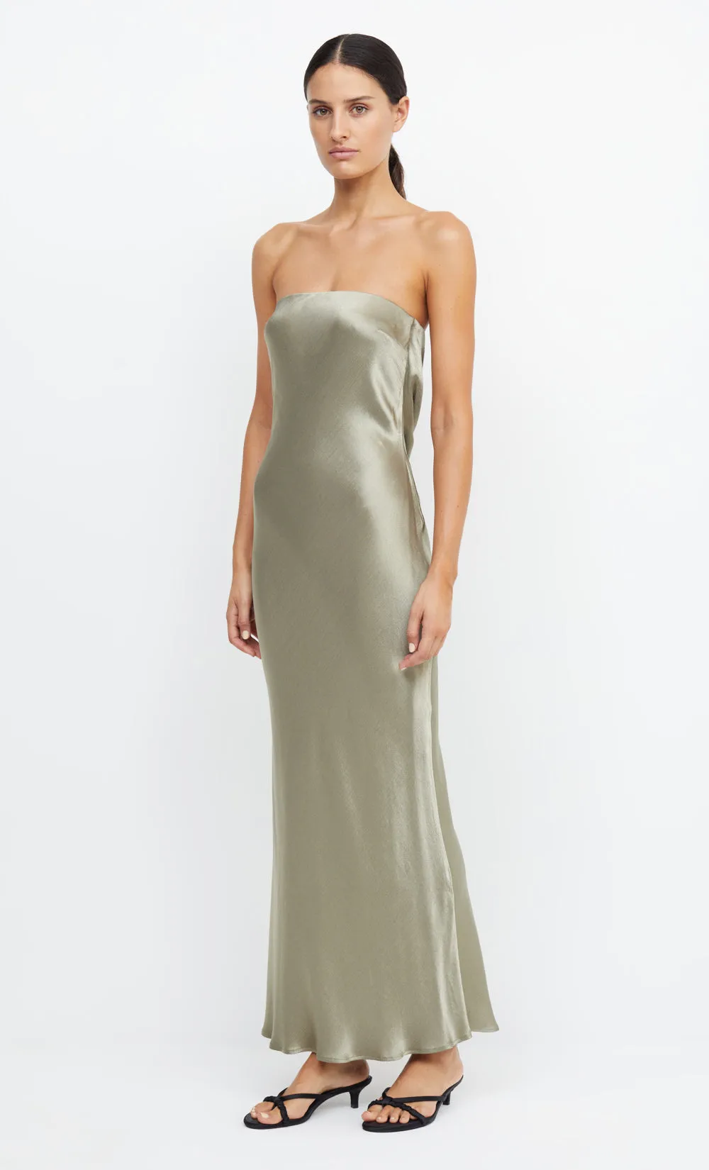 MOON DANCE STRAPLESS DRESS - SAGE